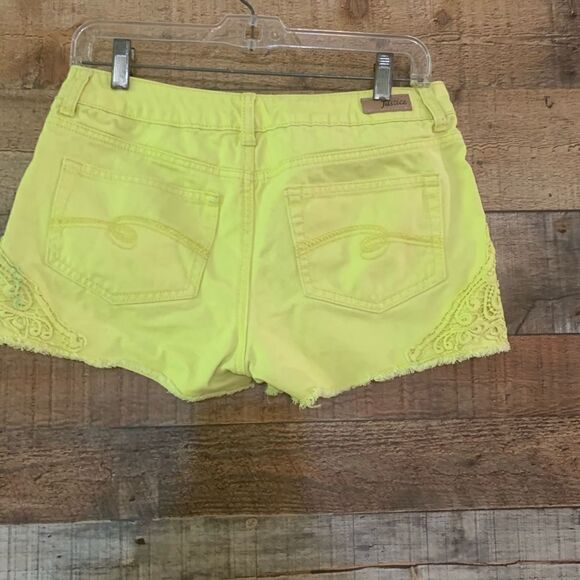 ‎Justice yellow embroidered shorts, size 18r - Picture 6 of 10
